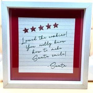 Framed Five Star Cookies Santa Letter